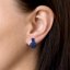 Sada šperkov so zirkónom náušnice a prívesok modrej okrúhle 19024.3 Blue Zircon