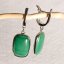 Strieborné náušnice s prírodným malachitom 11741.3