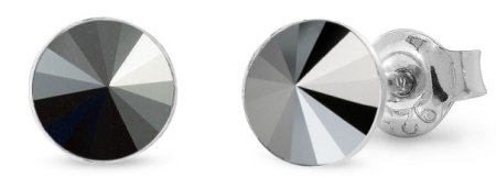 Náušnice tmavě šedé sa Swarovski Elements Sweet Candy Studs K1122SS29H Hematite 6 mm