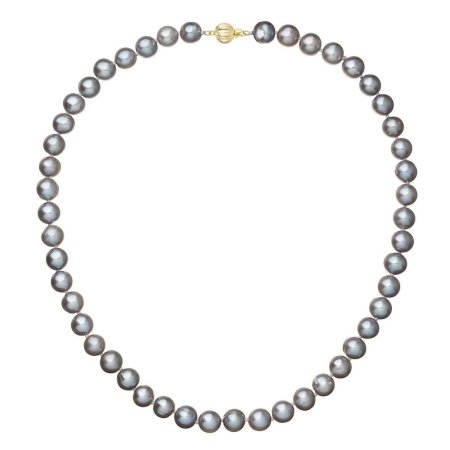 Perlový náhrdelník z říčních perel se zapínáním ze 14 karátového zlata 922028.3/9272A grey