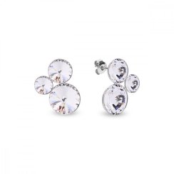 Strieborné náušnice číre sa Swarovski Elements Sweetie K11223C Krystal