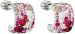 Stříbrné náušnice visací s krystaly Swarovski mix barev půlkruh 31280.3 Sweet Love