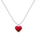 Náhrdelník červený se Swarovski Elements Heart N28086LSI Light Siam