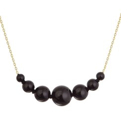 Pozlacený náhrdelník s onyxem 12187.3