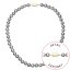 Perlový náhrdelník z riečnych perál so zapínaním zo 14 karátového zlata 922028.3/9267A grey