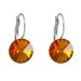 Náušnice Rivoli so Swarovski Elements visiaci Topaz 12 mm