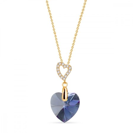 Náhrdelník modrý sa Swarovski Elements Amore NCSG622814DB Denim Blue