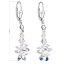 Strieborné náušnice visiace s kryštálmi Swarovski AB efekt strapec 31245.2 AB