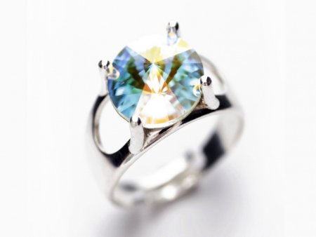 Prsten se Swarovski Elements Rivoli Krystal AB 12mm