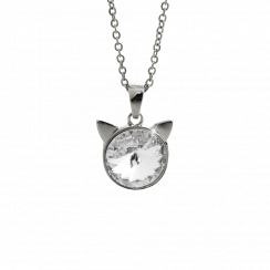Náhrdelník číry so Swarovski Elements Mačka Krystal