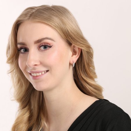 Stříbrné visací náušnice se zirkony 11665.1