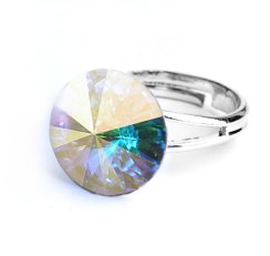 Prsteň Rivoli so Swarovski Elements AB menivý 12 mm