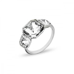 Prsteň číry sa Swarovski Elements Imperial Trio P44803C Krystal