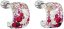 Strieborné náušnice visiace s kryštálmi Swarovski mix farieb polkruh 31280.3 Sweet Love