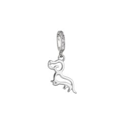 Strieborný prívesok pes jazvečík 14053.1 crystal