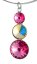 Náhrdelník Rivoli se Swarovski Elements s třemi kameny Rose