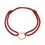 Kabbalah náramek s pozlaceným stříbrným srdcem 13093.3 red