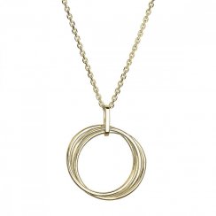 Pozlátený náhrdelník tri krúžky 62001 Au plating