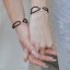 Kabbalah náramek s pozlaceným srdcem 13093.3 black