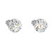 Stříbrné náušnice pecka s krystaly Swarovski modré kulaté 31336.3 Light Sapphire