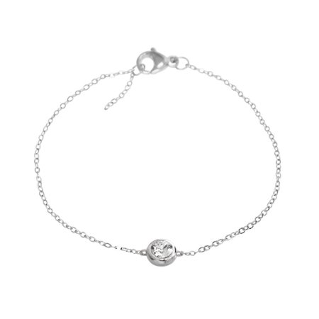Strieborný náramok číry so Swarovski Elements Krystal