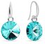 Náušnice Rivoli sa Swarovski Elements Candy KW112212LTU Light Turquoise 10 mm