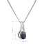 Strieborný náhrdelník luxusný s pravým minerálnym kameňom tmavo modrý 12083.3 sapphire