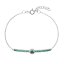 Stříbrný náramek se zelenými zirkony 13116.3 emerald