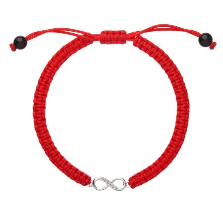 Náramek proti uhranutí stříbrné nekonečno 13002.3 Red