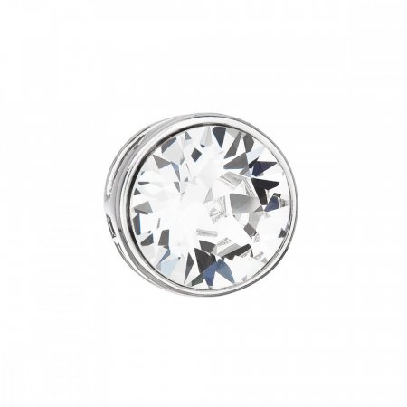 Stříbrný přívěsek s krystalem Swarovski bílý kulatý 34231.1 Krystal