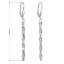 Strieborné náušnice visiace s kryštálmi Swarovski bielej 31128.1 Krystal