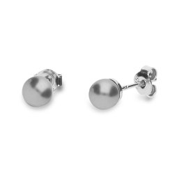 Náušnice se Swarovski Elements Classic Pearl K58186LG Light Grey 6 mm