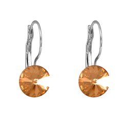 Náušnice Rivoli se Swarovski Elements visací Orange 8 mm
