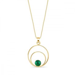 Náhrdelník zelený se Swarovski Elements Glory NODG1122SS29EM Emerald