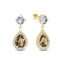Stříbrné náušnice visací s krystaly Swarovski Elements Briselle KCPG4320LCTC Light Topaz