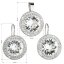 Sada šperkov s kryštálmi Swarovski náušnice a prívesok biele okrúhle 39108.1 Krystal