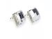 Náušnice biele so Swarovski Elements diskoštvorec Krystal 10 mm