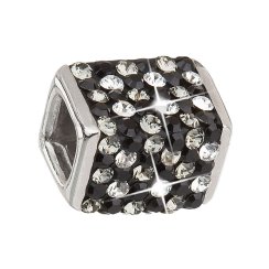 Přívěsek průvlekový kvádr se Swarovski Elements 34134.3 Jet