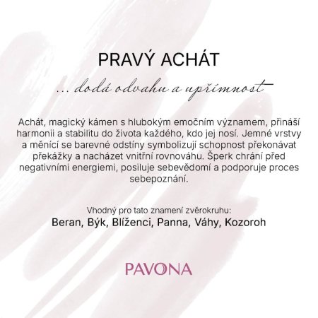 Náramek z pravého achátu 43055.3 ocel