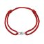Kabbalah náramok so striebornou ozdobou 13094.3 red
