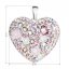 Stříbrný přívěsek s krystaly Swarovski mix barev srdce 34243.3 Magic Rose