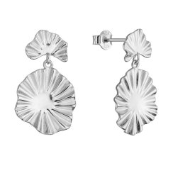Strieborné náušnice s elegantným vlnitým dizajnom 61170
