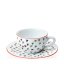 Porcelánový hrnek s podšálkem na kávu srdce Milada 180 ml