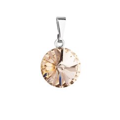 Přívěsek béžový Rivoli se Swarovski Elements Light Peach 12 mm