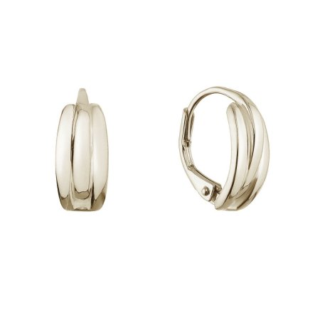 Pozlacené stříbrné náušnice kruhy 61071