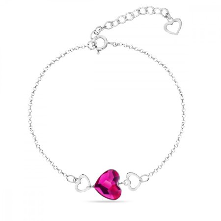 Náramek růžový se Swarovski Elements Soul BS280810F Fuchsia