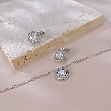 Náušnice s čírymi zirkónmi Princesse SK001C