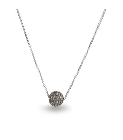 Náhrdelník so Swarovski Elements gulička Black Diamond