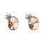 Strieborné náušnice pecka s kryštálmi Swarovski zlatý ovál 31274.5 Golden Shadow
