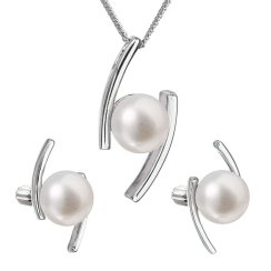 Perlová súprava z riečnych perál biela 29039.1